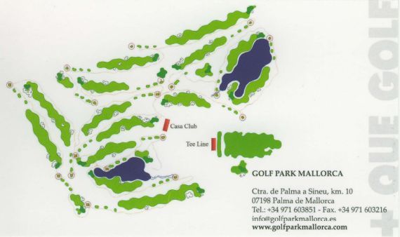Verlaufsplan der Spielbahnen des Golfclubs Puntiró Verlauf der Spielbahnen des Golfclubs Puntiró