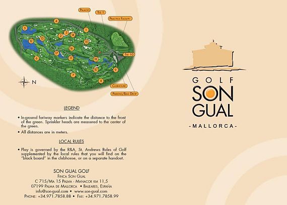 Son Gual Scorekarte R&uuml;ckseite