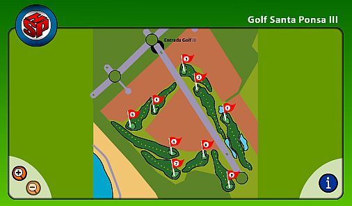 Verlauf der Spielbahnen des Golfclubs Santa Ponsa III Verlauf der Spielbahnen des Golfclubs Santa Ponsa III