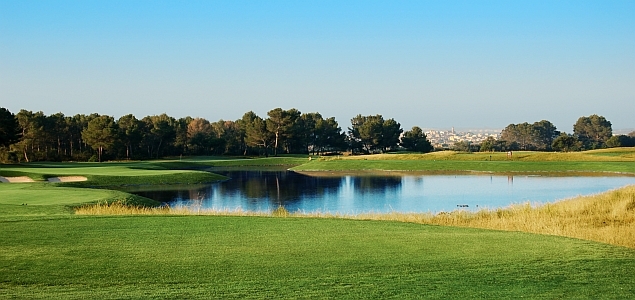 Golfplatz Golf Park Mallorca Puntir Wasserhinderniss