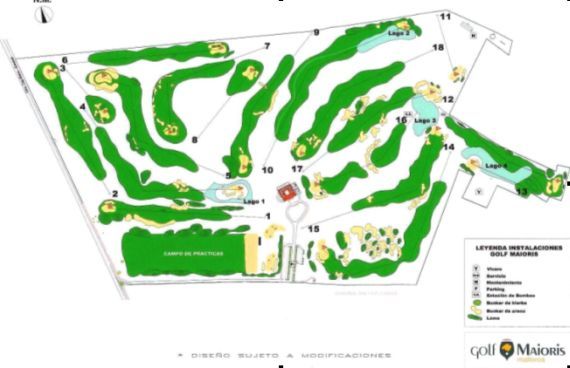 Scorekarte Verlaufsplan des Golfclubs Maioris